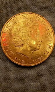 SILVER 1900-2002 elizabeth II  five pounds queen mother uncirculated  coin..