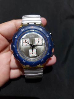 1996 swatch aquachrono big blue ring watch