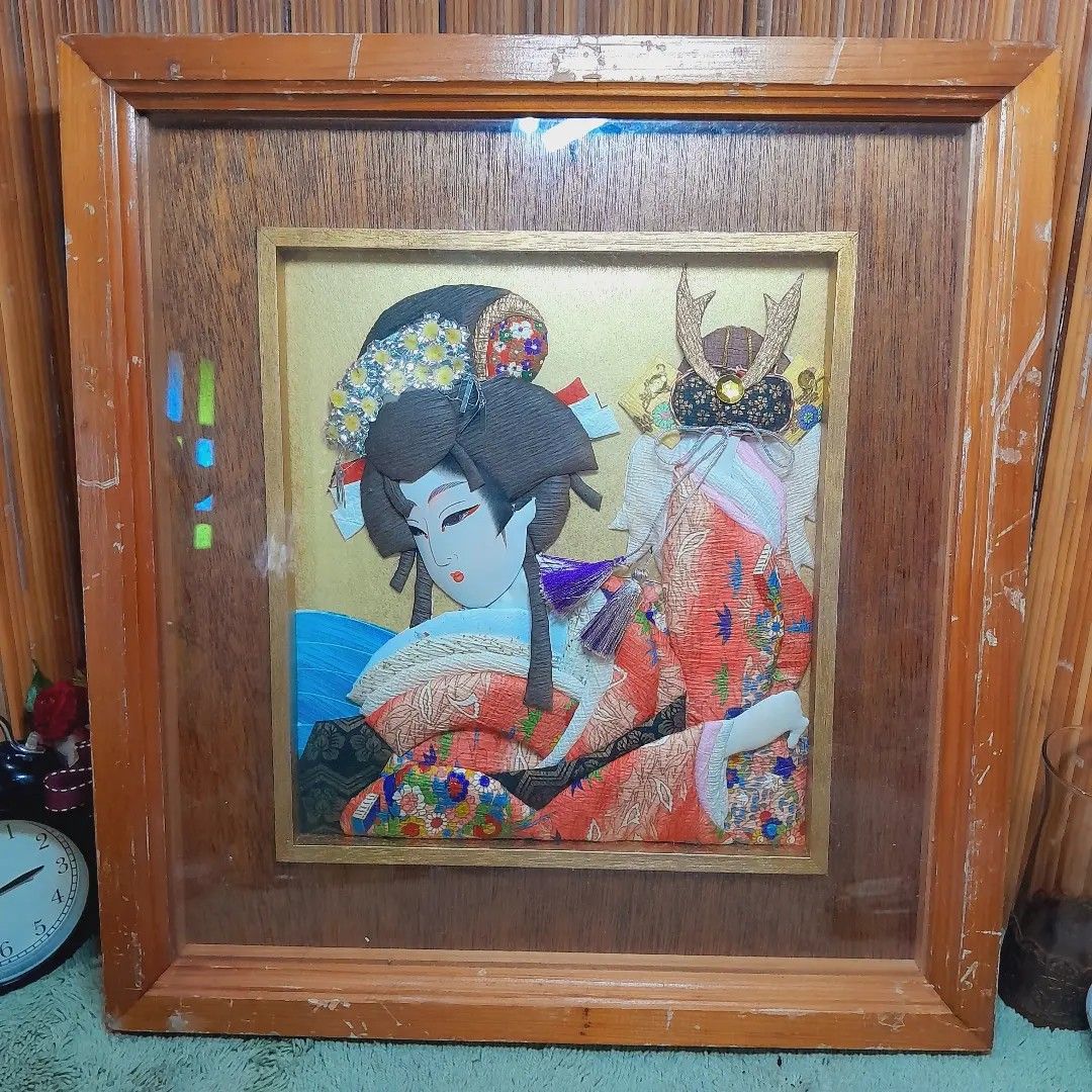 3d Art Geisha On Frame (Category: Frames & Pictures) located in Malolos. Submitted by jestrelita (Listing ID 1229029997, Image 1). Description: 3d Art Geisha On Frame P1200 only - 39.5cm x 42.5cm x 4.5cm - with light scratches on a solid wood frame - 3d geisha on kimono holding kabuto helmet - good condition 🇯🇵🏯👘👺🗾🍱🎎🍜🍙.