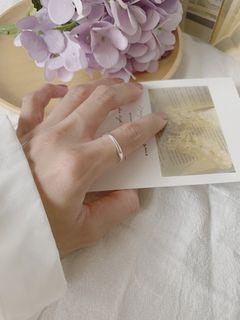 簡約波浪線條戒指