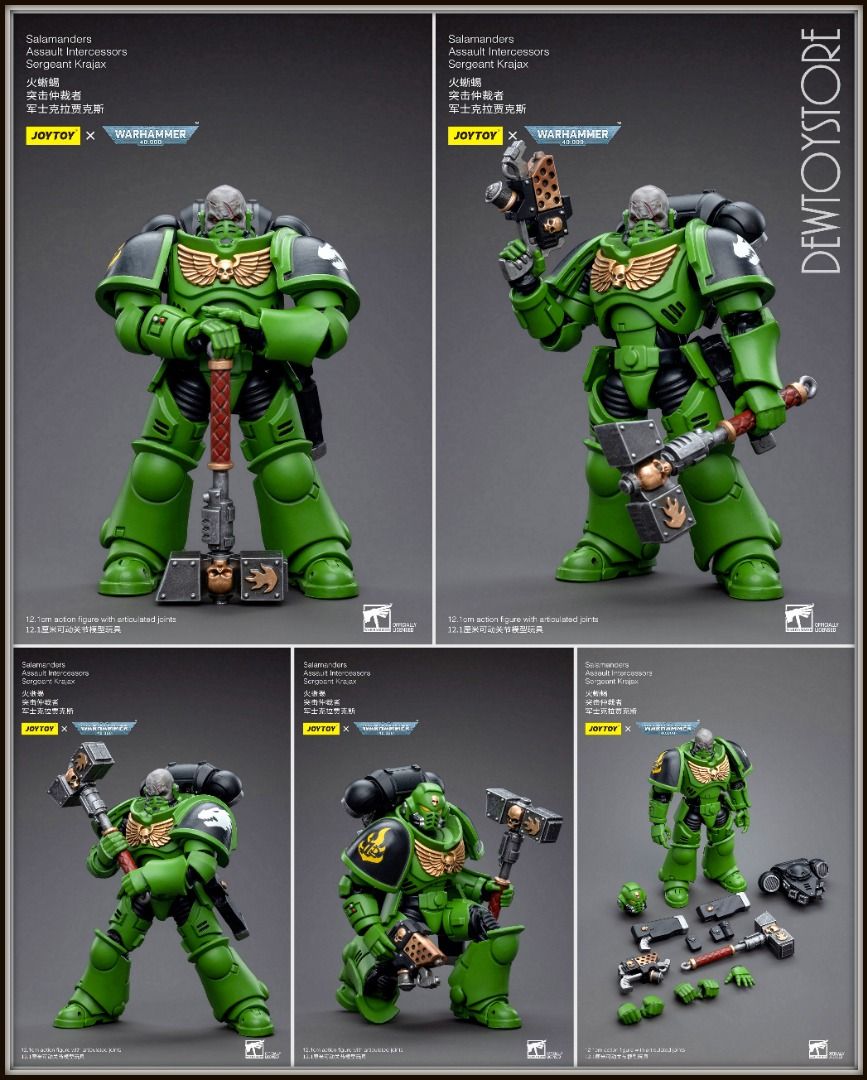 Warhammer 40k 1/18 Scale Action Figure Salamanders Eradicators Sergeant Bragar