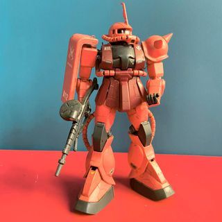 [[ Gundam 機動戰士]] 紅彗星 馬沙 MS-06S ZAKU II - MG (Master Grade) 上色完成件 模型 Finish Paint Model Kit 高達 Zion Mobile Suit BANDAI Action 舊版 可動 跟盒