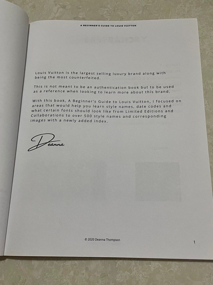 A Beginners Guide To Louis Vuitton: Thompson, Deanna: 9798668606184:  : Books
