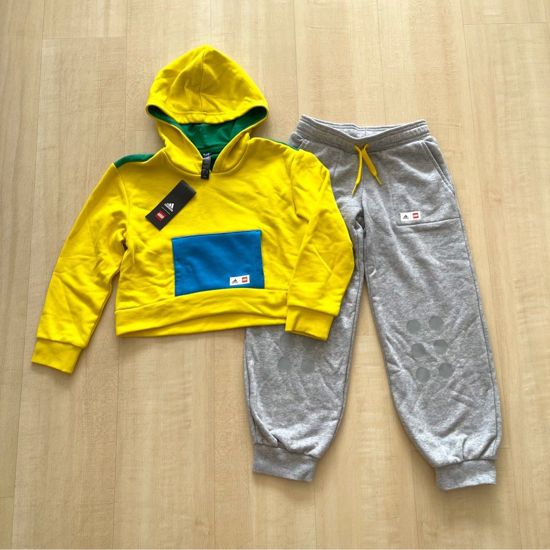 Adidas hoodie grey and yellow clearance