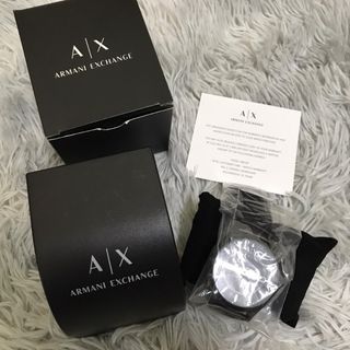 AIX Armani Exchangei AX2411深色真皮皮革錶