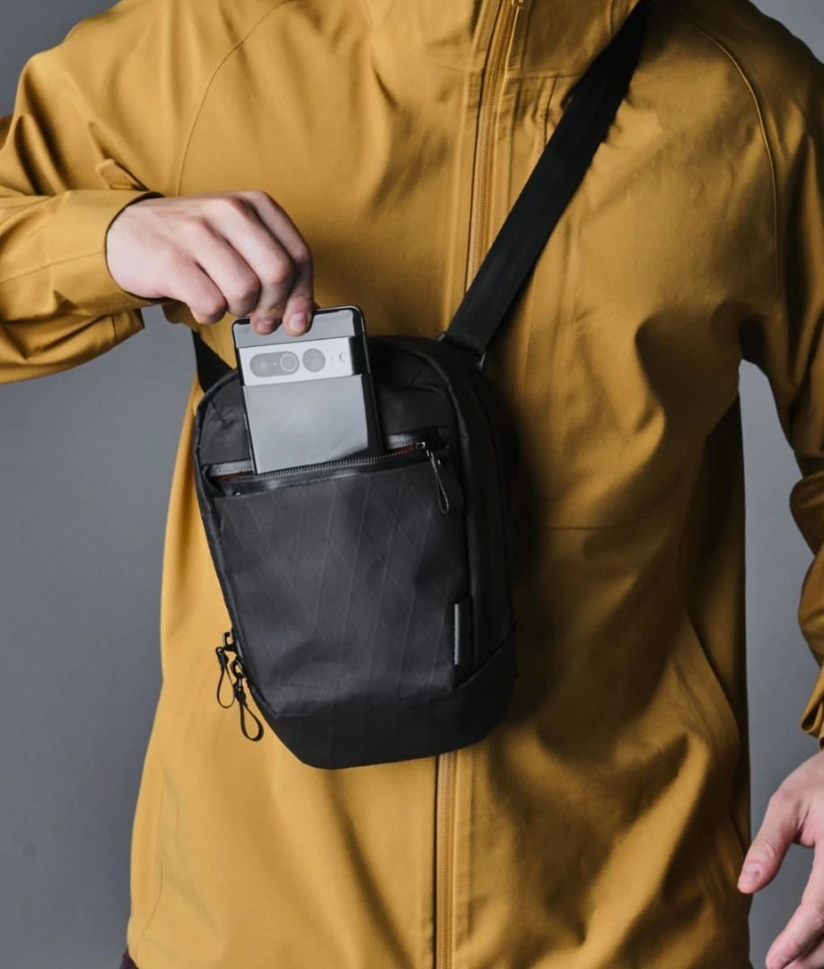 ALPAKA Vertical Sling 2.2L Fits an iPad Mini Crossbody Bag RFID Blocking Pocket Weatherproof