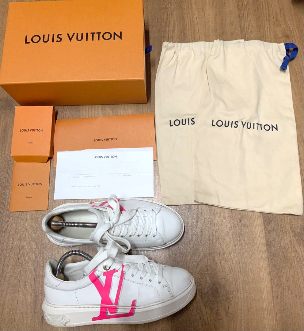 lv time out sneaker pink