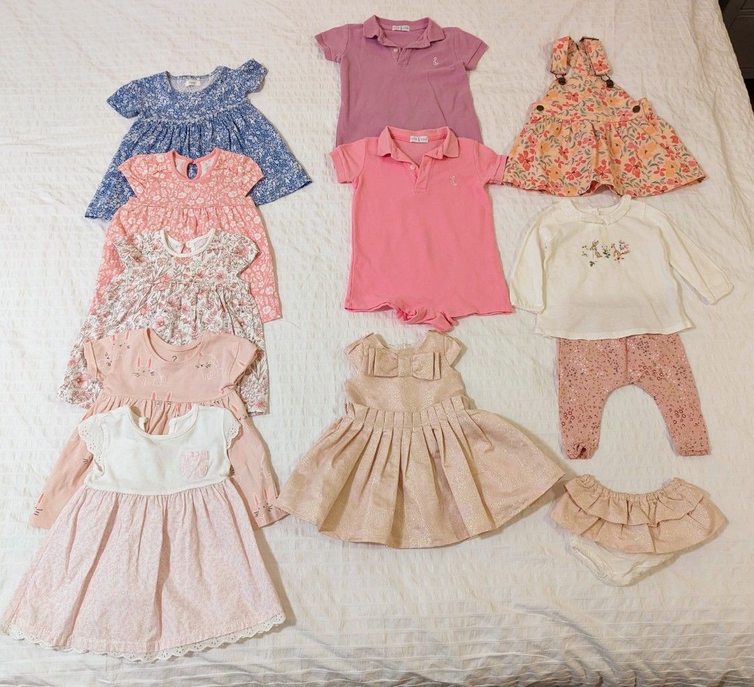 Baby girl clothes bundle from newborn to 18 months