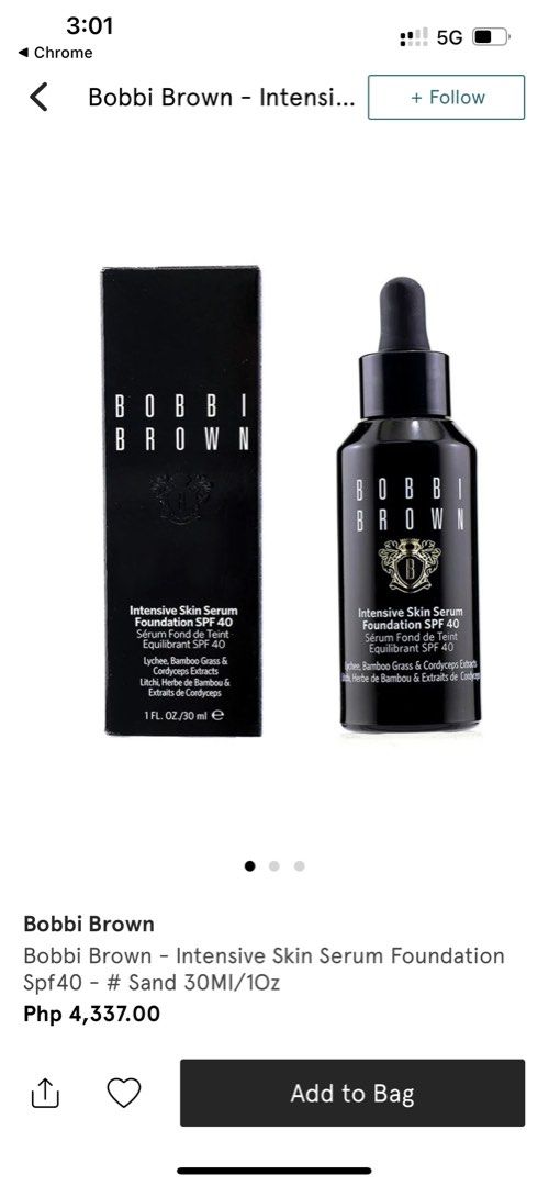 Bobbi brown & Dior bundles (Category: Makeup) located in Manila. Submitted by beautymasters (Listing ID 1228969243, Image 3). Description: Bundle 1 (3,500) - Bobbi brown Intensive skin serum foundation 90% Shade: Warm beige 3.5 - Dior Stick glow blush Limited edition ilang lang nirelease ng dior nito! (used 3x) Shade: Pink - Free: Dior Airflash foundation im not sure Ilang % pa laman since spray siya and di clear ang bottle (used) Shade: 201 Line