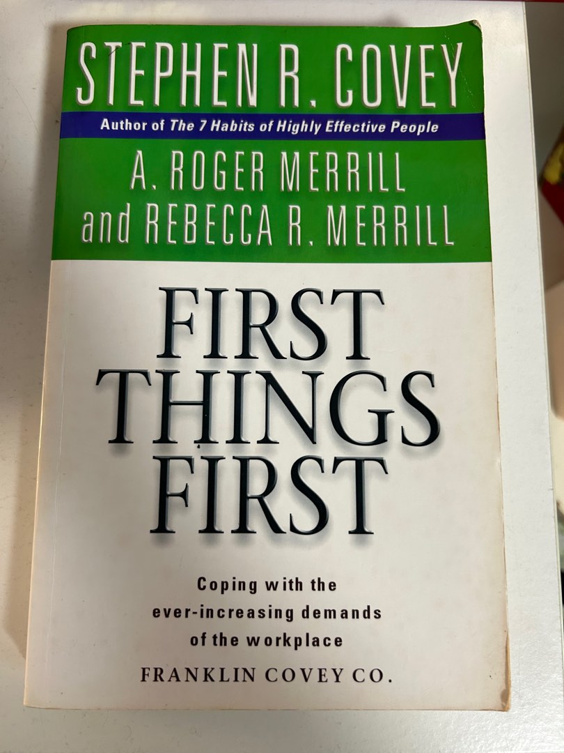 Book 15 - first things first , Hobbies & Toys, Books & Magazines ...