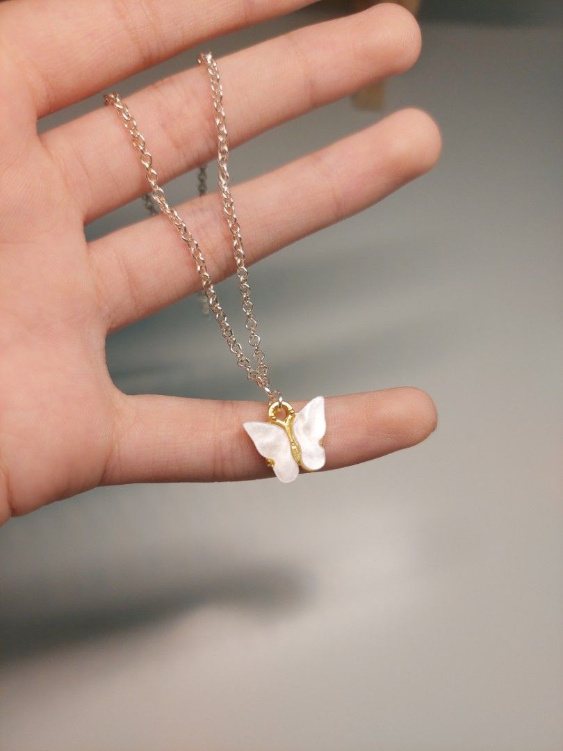 butterfly necklace and bracelet Luxury Accessories on Carousell