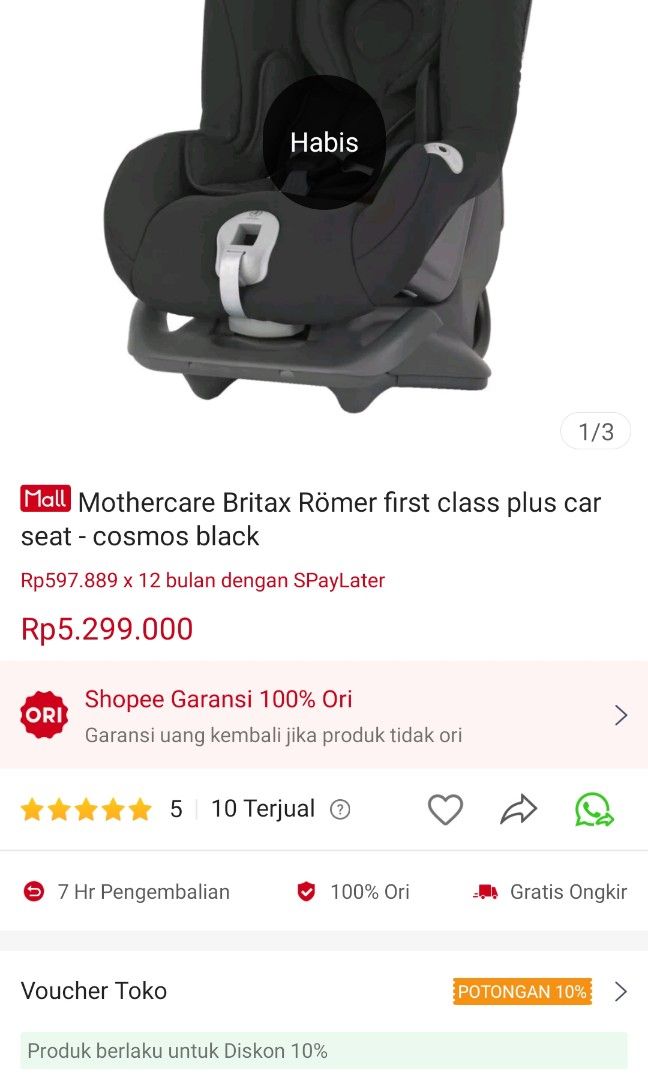 Carseat mothercare britax romer Aksesoris Mobil di Carousell
