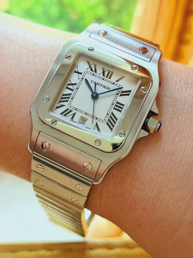 Cartier santos cheap galbee sizes