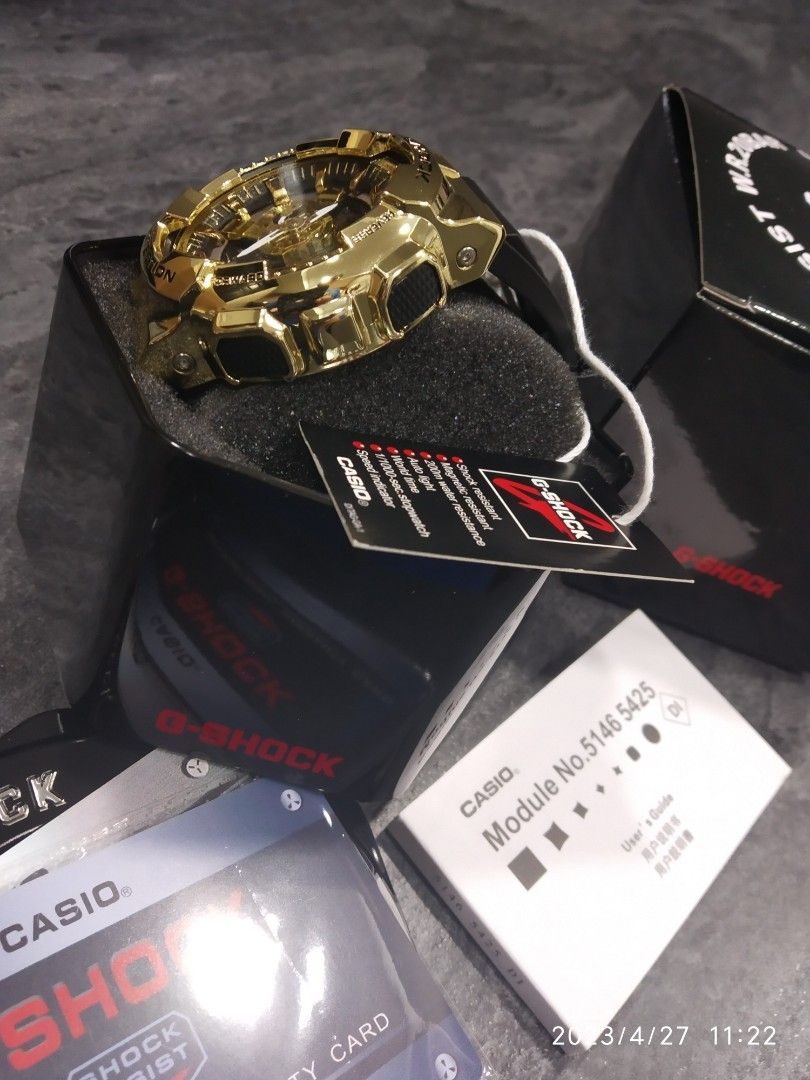Casio G Shock model GM 110 Japan watch for Man 200M water resistant shockproof waterproof world time LED Auto light wristwatch