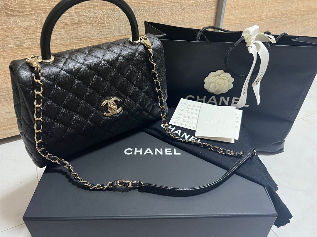 Chanel Coco Handle Medium Size, Luxury, Bags & Wallets on Carousell