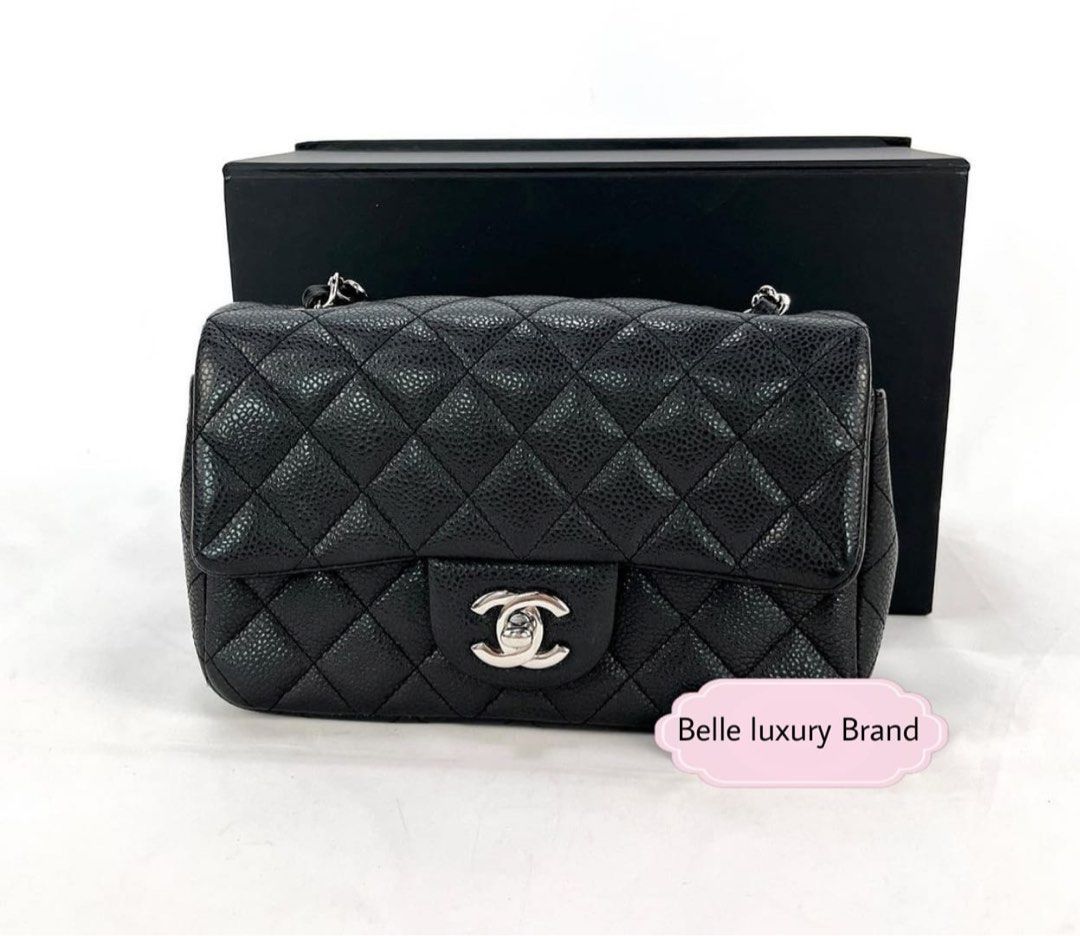 Chanel Mini Black Caviar Silver Hardware series 20