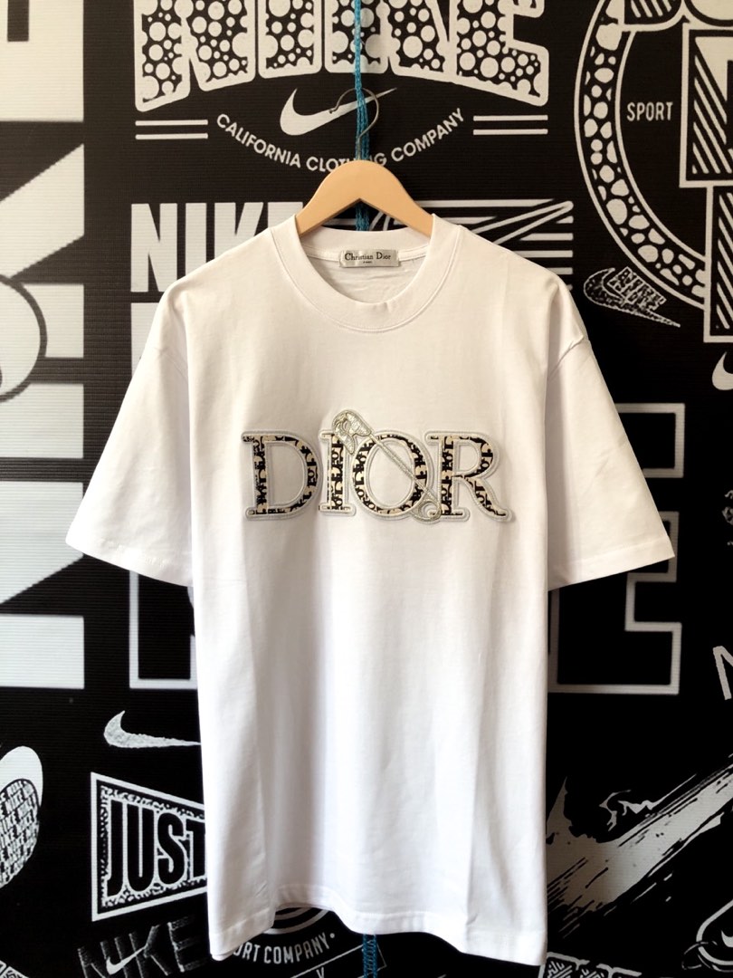 PrePorter Qatar  Brand Christian Dior x Judy Blame Item White Jersey  Logo Embroidered Safety Pin Tshirt Size S Our Price 1650 QAR  Condition Brand New with Tags  Detox  Sell 