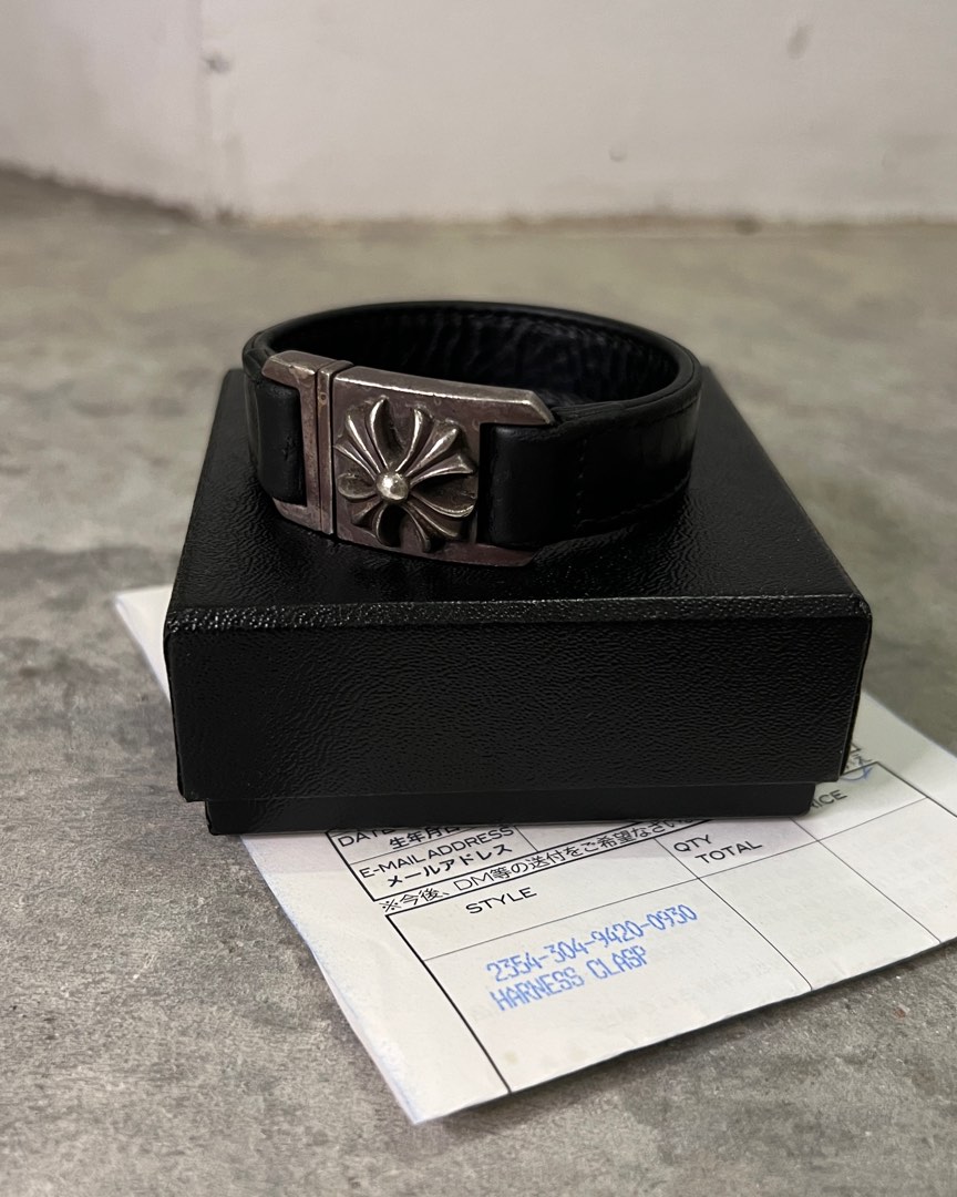 Chrome hearts leather bracelet outlet