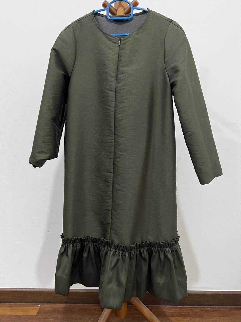 Cos olive green dress online