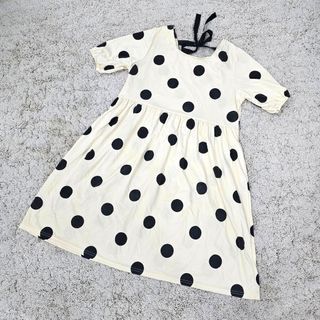 Cute Polka Dot Maternity Short Sleeved Dresss Beige