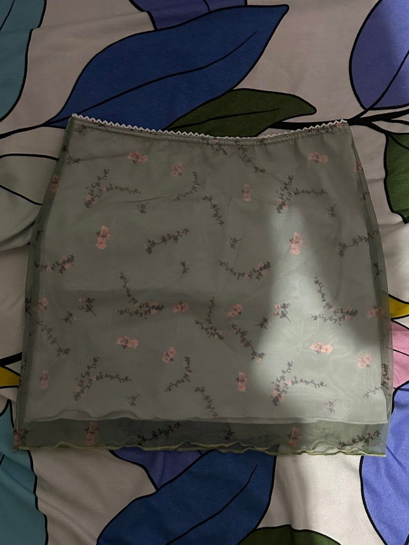 dainty lace pastel green skirt mini skirt, cottagecore, coquette