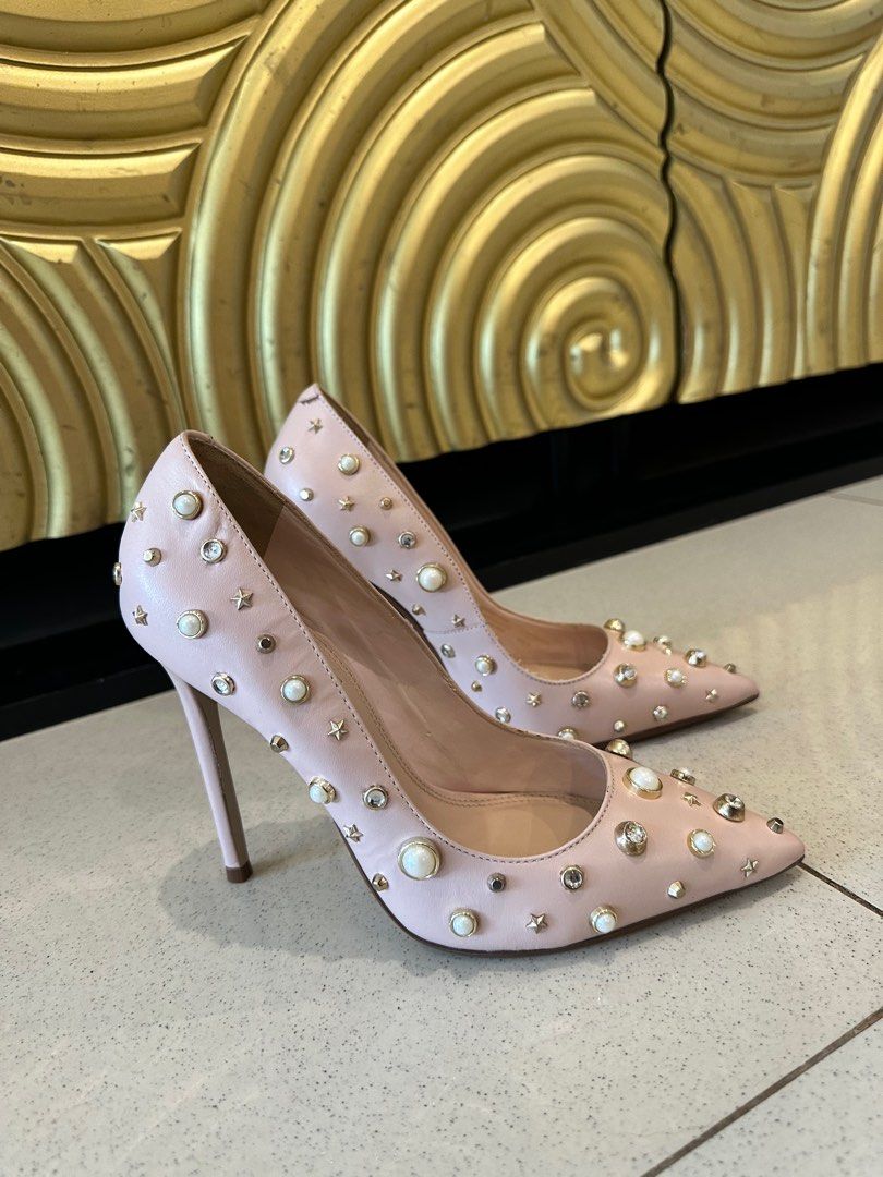 Dune nude studded heels