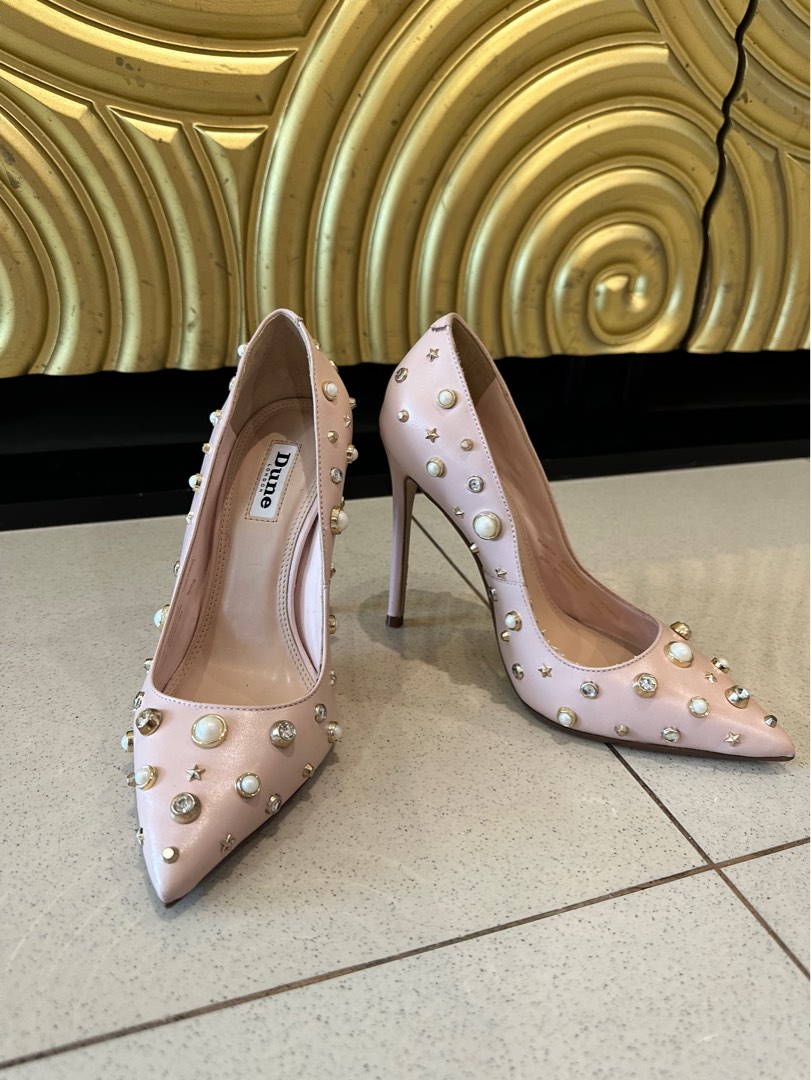 Dune nude studded heels Women s Fashion Footwear Heels on Carousell