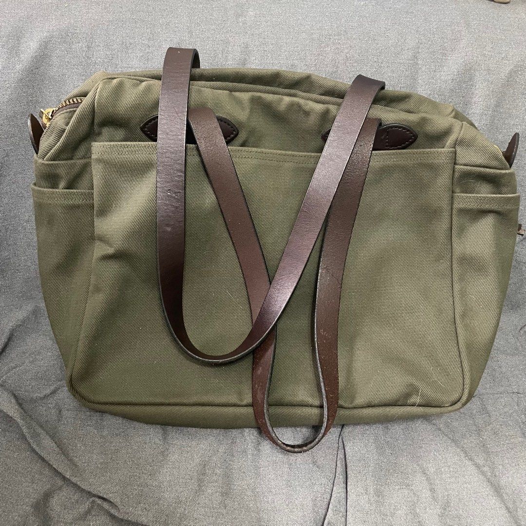 Filson Rugged Twill Tote Bag with zipper (Otter green), 女裝, 手袋及銀包, Tote