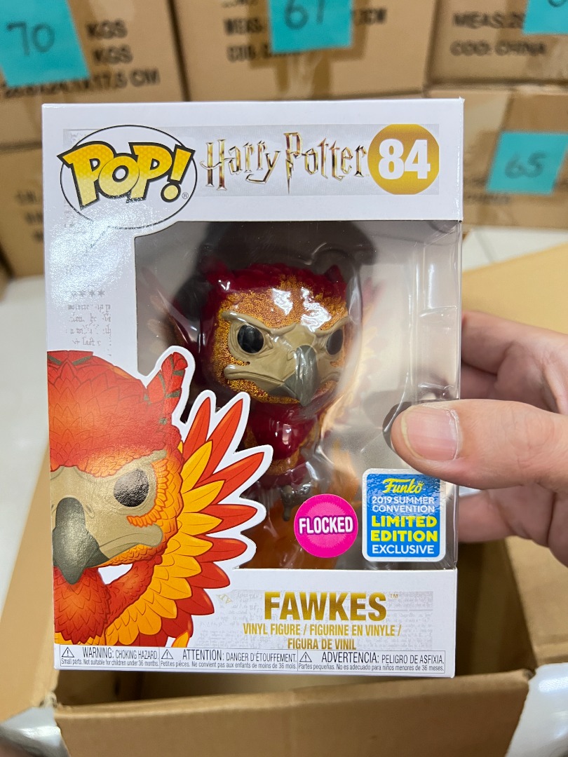 Funko Pop! Fawkes #84, Harry Potter, Flocked LE Excl