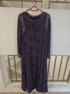Good condition dark deep purple jubah diamonds size 42