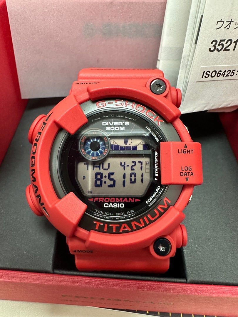 全新日版G-SHOCK FROGMAN 三十周年版套裝GW-8230NT-4JR , 名牌, 手錶