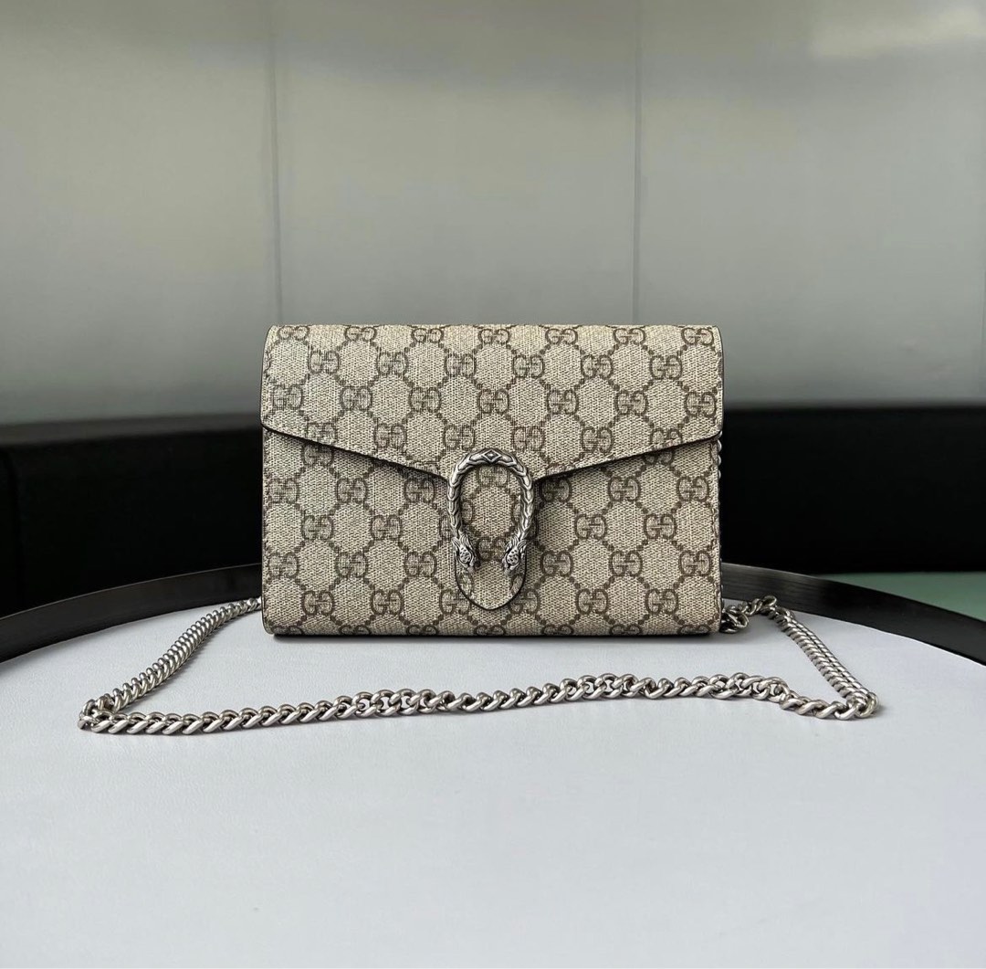 Gucci Dionysus Wallet On Chain Monogram, Luxury, Bags & Wallets on Carousell