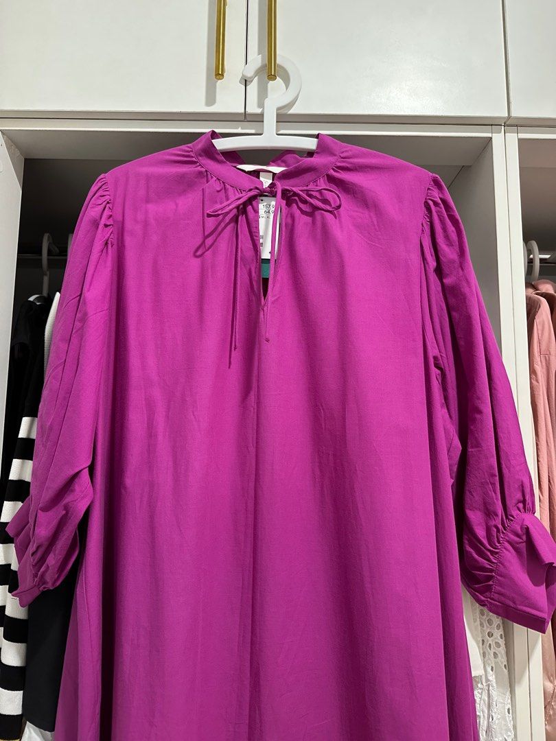 Embroidered cotton hot sale dress h&m