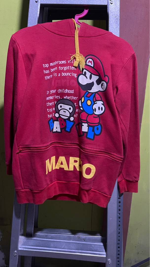 Baby milo x mario hoodie clearance