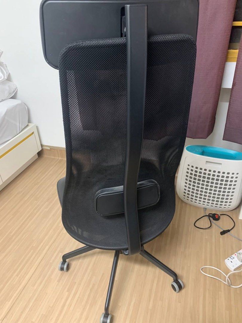 Ikea Markus Chair in Black (Leather Seat), Furniture & Home Living