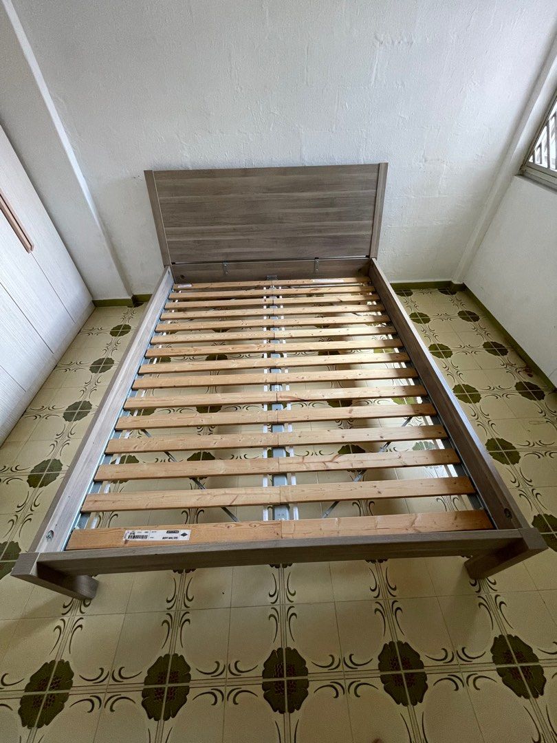 IKEA NYVOLL Italian Made Queen Bed, Furniture & Home Living, Furniture