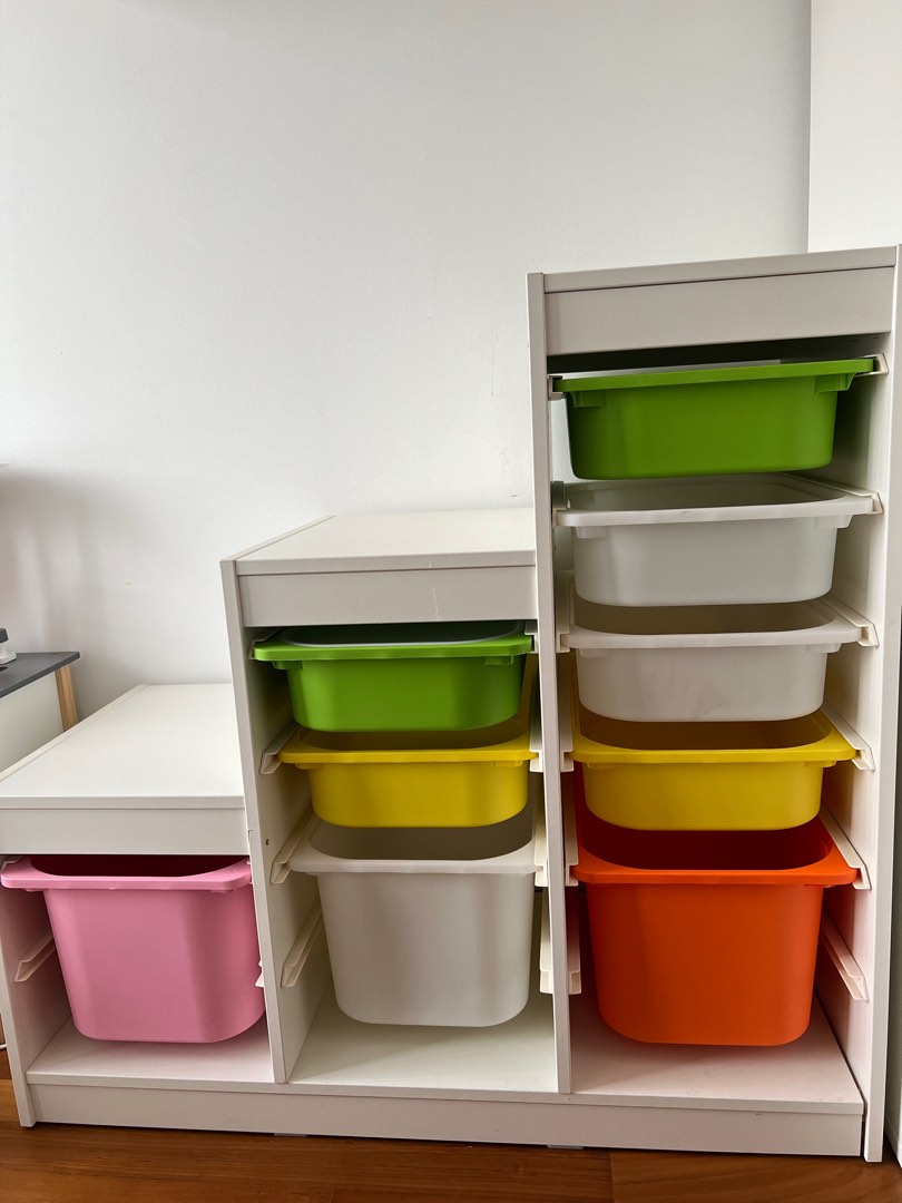 Ikea Storage Shelves with boxes, Furniture & Home Living, Furniture