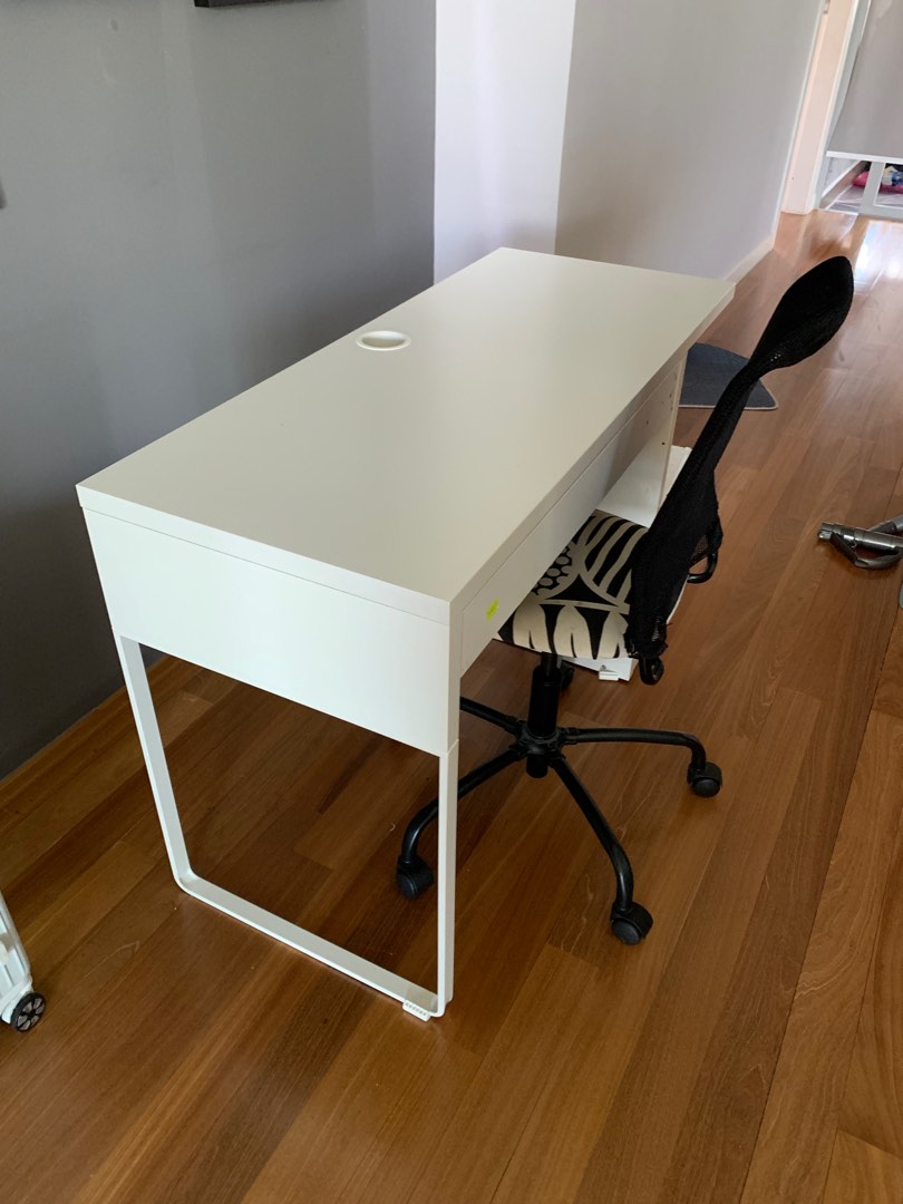 IKEA study table and chair, Furniture & Home Living, Furniture, Tables
