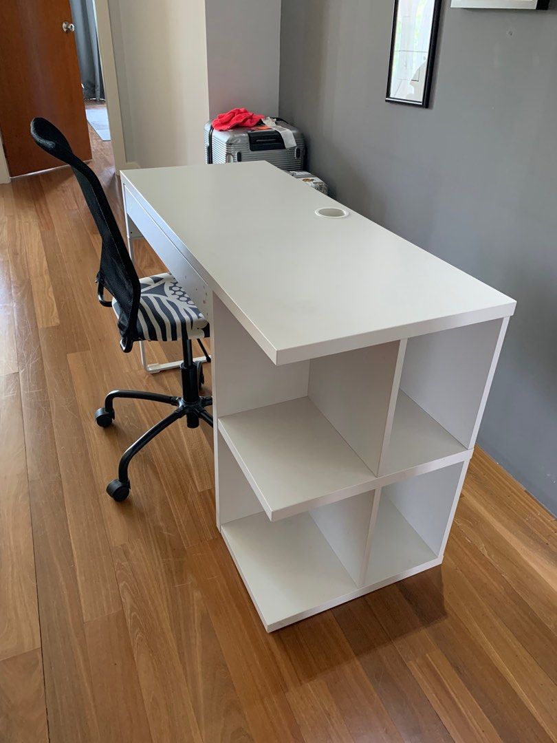 IKEA study table and chair, Furniture & Home Living, Furniture, Tables