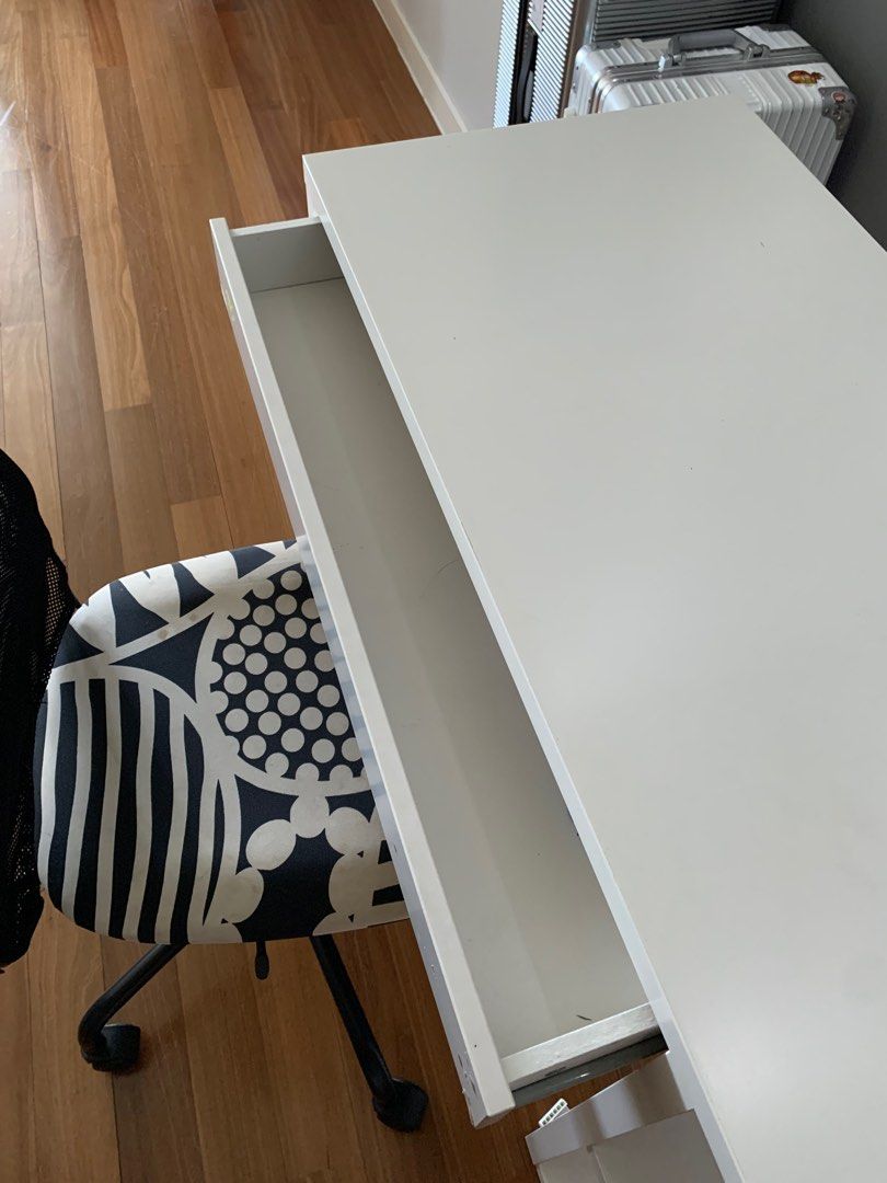 IKEA study table and chair, Furniture & Home Living, Furniture, Tables