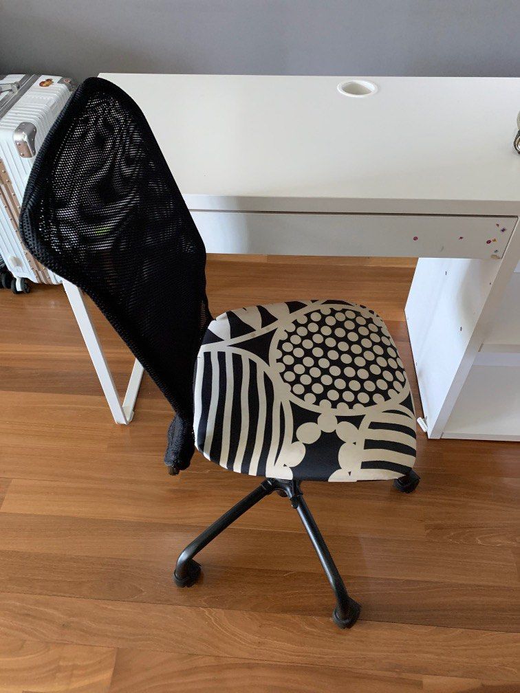 IKEA study table and chair, Furniture & Home Living, Furniture, Tables