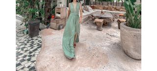 Infinity dress bridesmaid hijau mint sage green dress prom dress bali dress pesta party dress