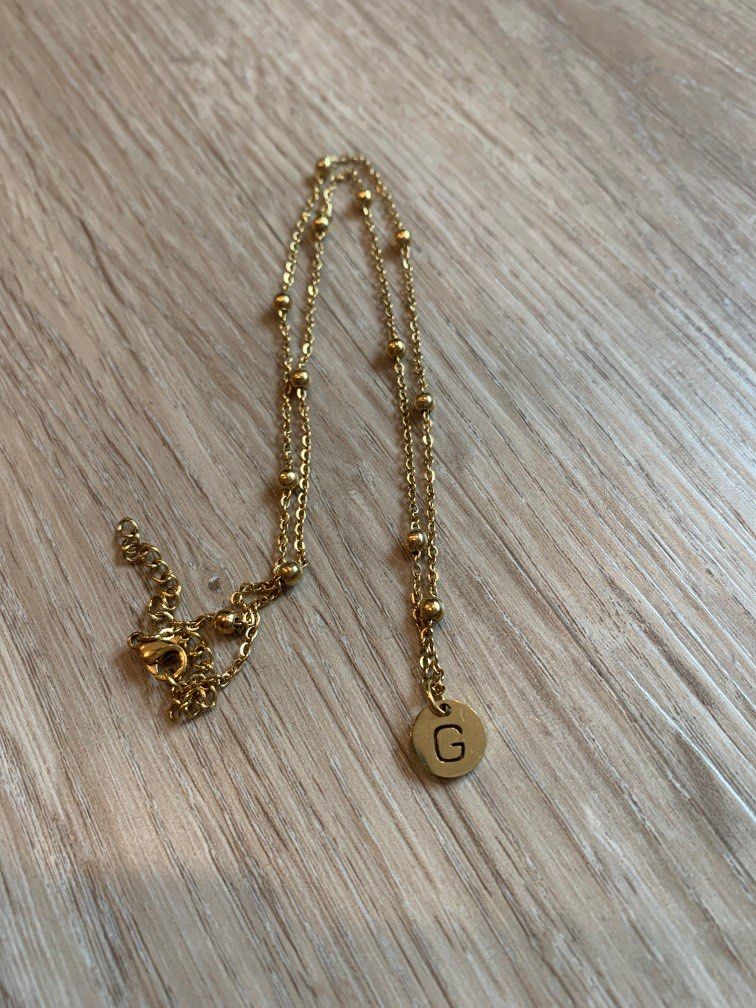 INITIAL NECKLACE GOLD NECKLACE G Women s Fashion Jewelry