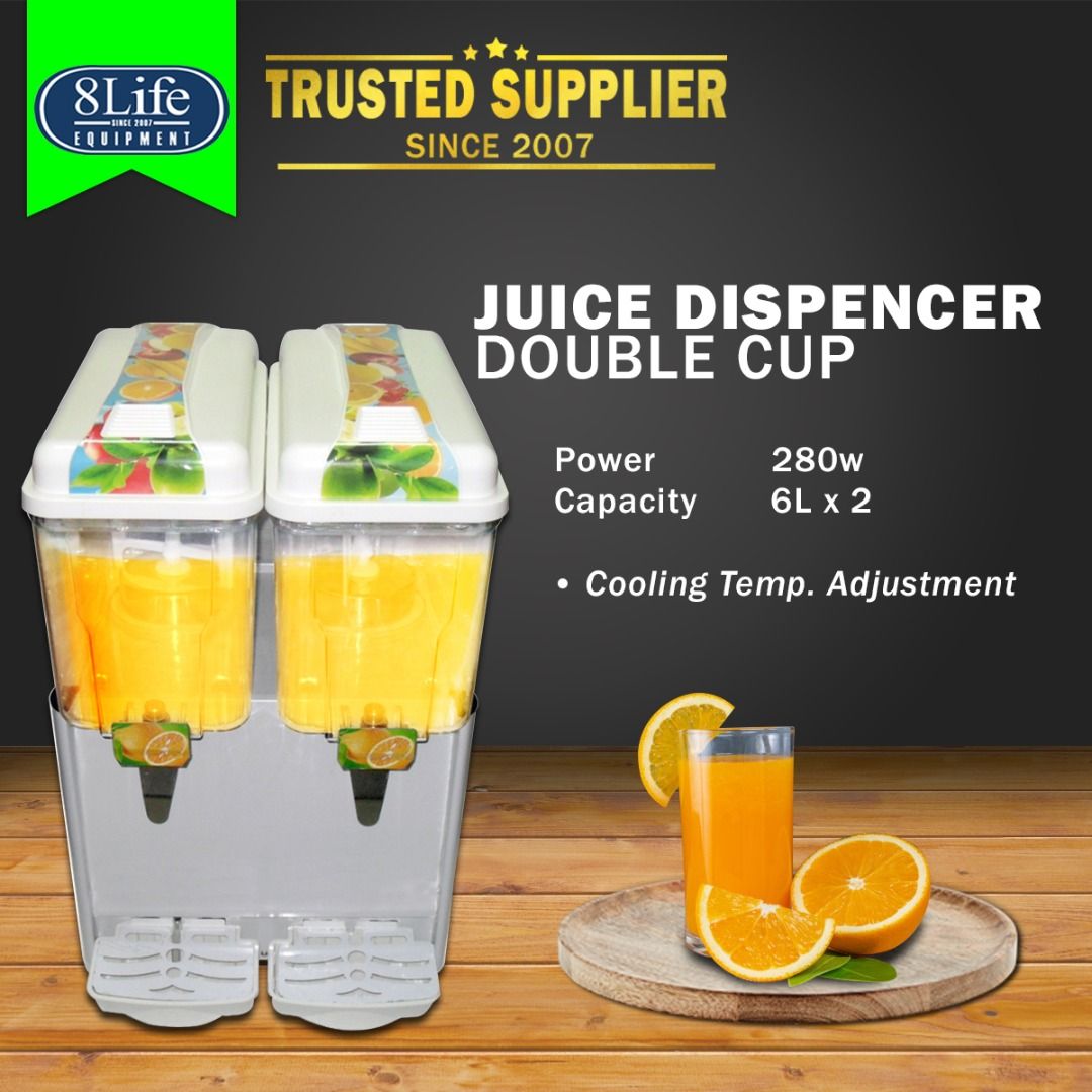 Juice Dispenser 12L 2 tanks, Food & Drinks, Beverages on Carousell