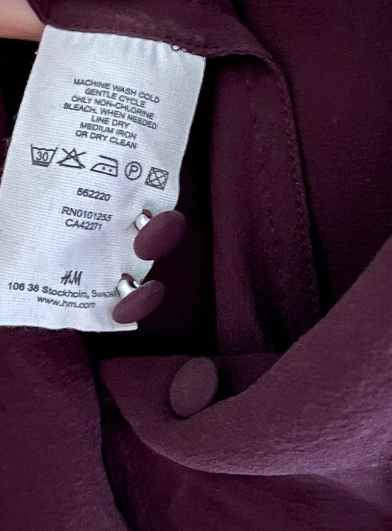 Karl Largerfield for H M Collector Dress Maroon Colour Women s