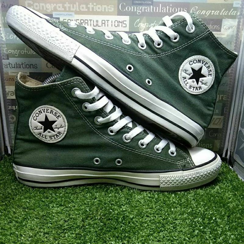 Military green converse new arrivals shoes