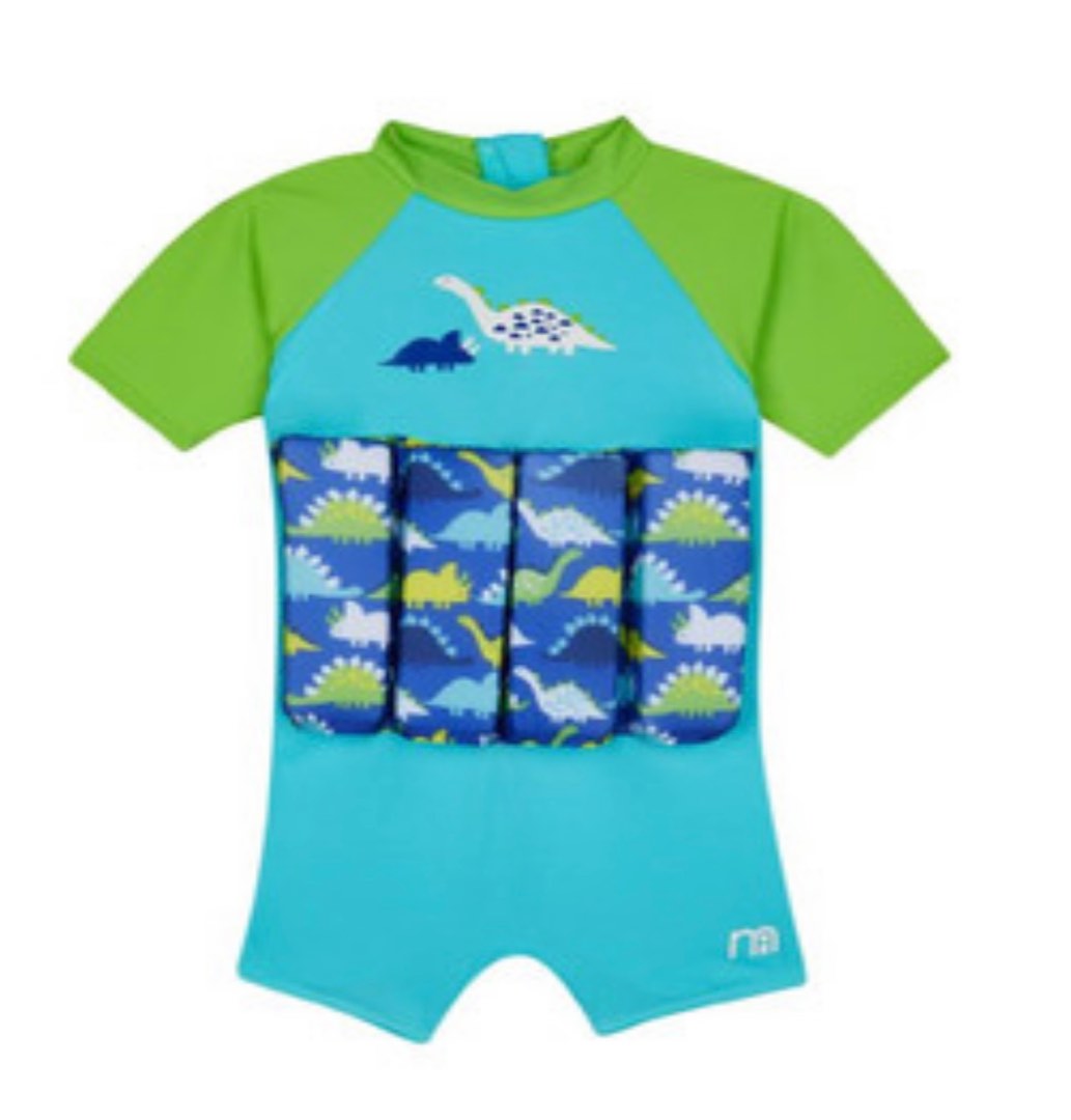 KIDS BOAT NECK PLAYSUIT WITH FLARE 3/4 SLEEVE NAVÀS NOUVEAU
