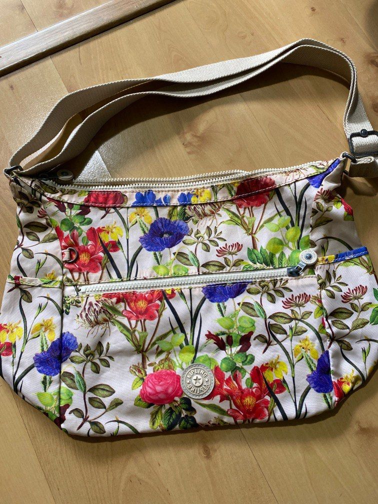 Rare Floral Kipling Sling Bag, Women's Fashion, Bags & Wallets, Cross