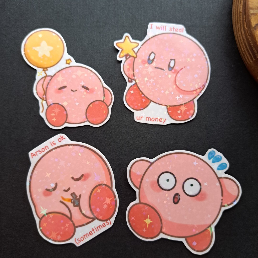 Kirby Stickers, Hobbies & Toys, Stationery & Craft, Art & Prints on  Carousell