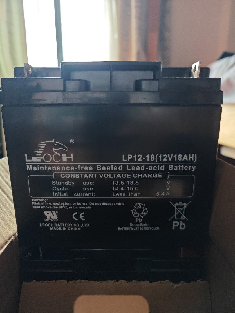 Batterie Leoch LP12-18 12V 18Ah étanche – Pour Alimentation De Secours, UPS, Alarme, éclairage, électronique